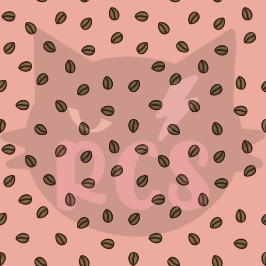 Coffee Bean Handdrawn Seamless Pattern
